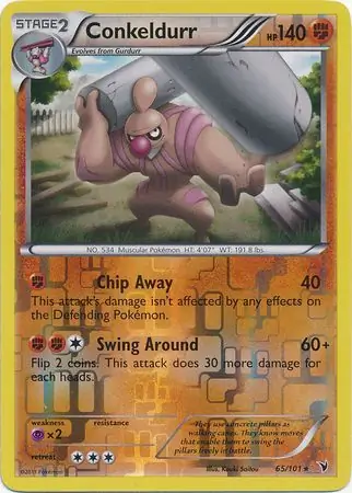 65/101 Conkeldurr NVI Rare Reverse Holo