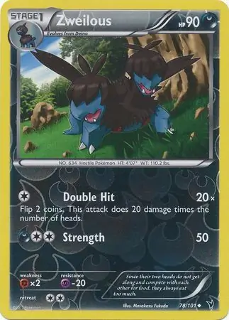 78/101 Zweilous NVI Uncommon Reverse Holo
