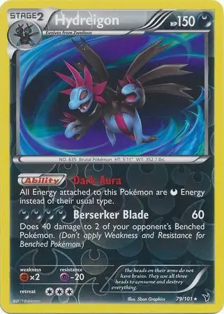 79/101 Hydreigon NVI Rare Holo Reverse Holo