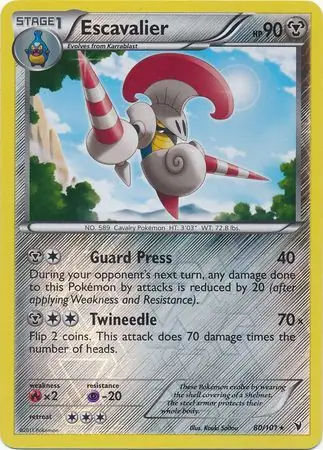 80/101 Escavalier NVI Rare Reverse Holo