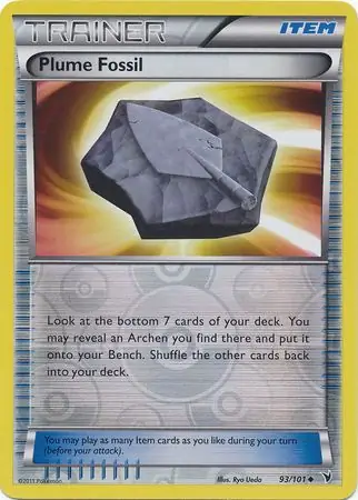 93/101 Plume Fossil NVI Uncommon Reverse Holo