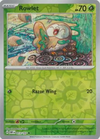 013/197 Rowlet OBF Common Reverse Holo