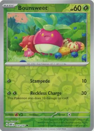 016/197 Bounsweet OBF Common Reverse Holo
