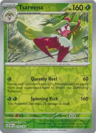 018/197 Tsareena OBF Uncommon Reverse Holo
