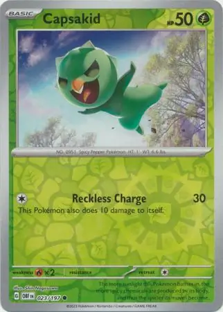 Capsakid Obsidian Flames 023/197 Common Reverse Holo