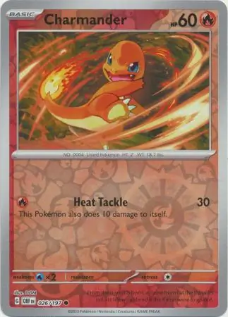 026/197 Charmander OBF Common Reverse Holo