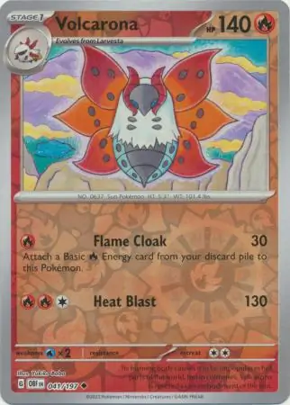 041/197 Volcarona OBF Uncommon Reverse Holo