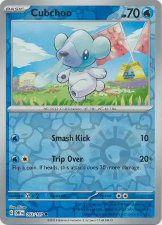 053/197 Cubchoo OBF Common Reverse Holo