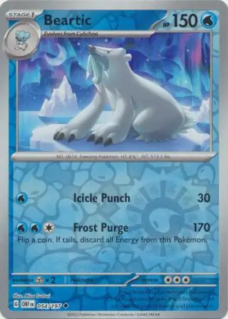054/197 Beartic OBF Uncommon Reverse Holo