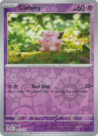 081/197 Clefairy OBF Common Reverse Holo