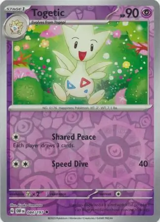 Togetic Obsidian Flames 084/197 Uncommon Reverse Holo
