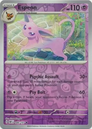 086/197 Espeon OBF Uncommon Reverse Holo