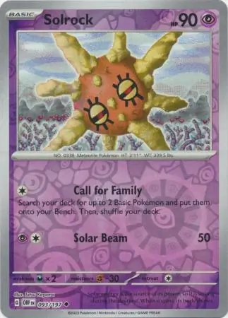 093/197 Solrock OBF Uncommon Reverse Holo