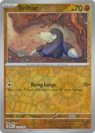 111/197 Drilbur OBF Common Reverse Holo