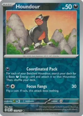 131/197 Houndour OBF Common Reverse Holo
