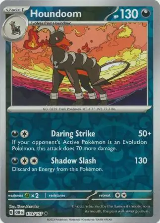 133/197 Houndoom OBF Uncommon Reverse Holo