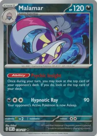 138/197 Malamar OBF Uncommon Reverse Holo