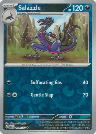 Salazzle Obsidian Flames 140/197 Uncommon Reverse Holo