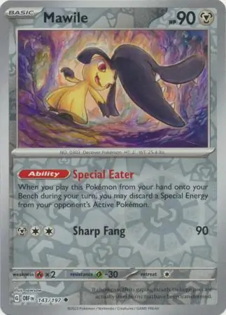 Mawile Obsidian Flames 143/197 Uncommon Reverse Holo