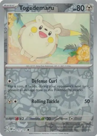 151/197 Togedemaru OBF Common Reverse Holo