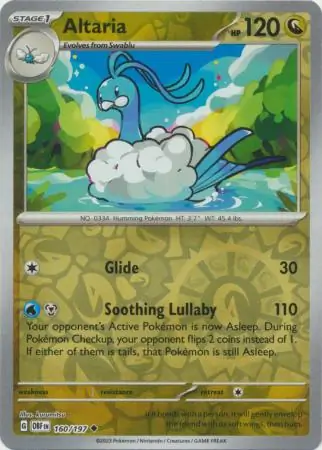 160/197 Altaria OBF Uncommon Reverse Holo