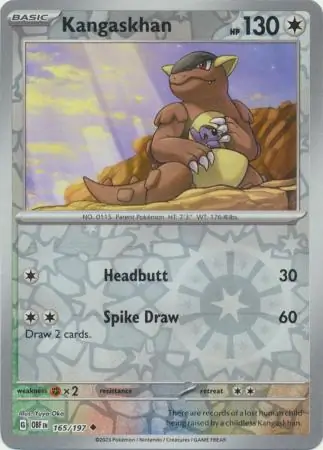 165/197 Kangaskhan OBF Uncommon Reverse Holo