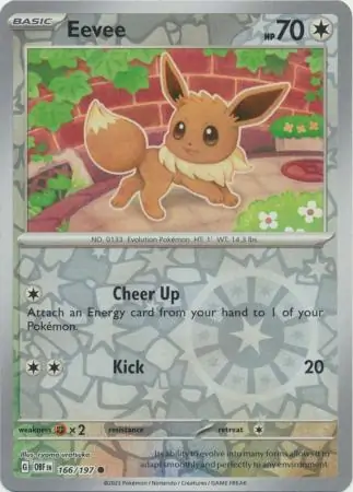Eevee Obsidian Flames 166/197 Common Reverse Holo