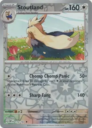 172/197 Stoutland OBF Uncommon Reverse Holo