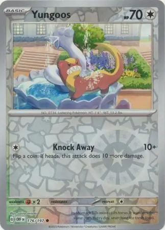 Yungoos Obsidian Flames 176/197 Common Reverse Holo