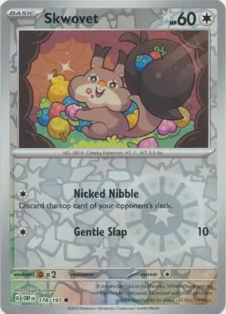 Skwovet Obsidian Flames 178/197 Common Reverse Holo