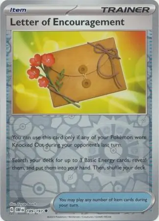 Letter of Encouragement Obsidian Flames 189/197 Uncommon Reverse Holo