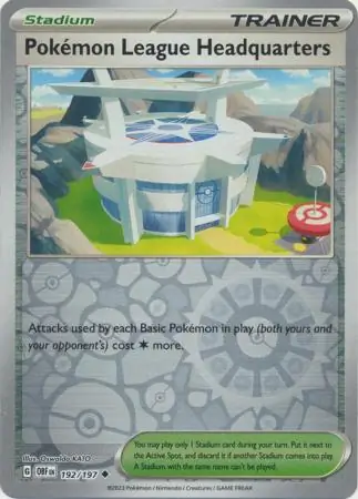 192/197 Pokémon League Headquarters OBF Uncommon Reverse Holo