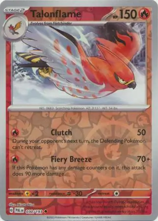 030/193 Talonflame PAL Uncommon Reverse Holo