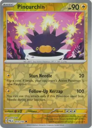 073/193 Pincurchin PAL Uncommon Reverse Holo