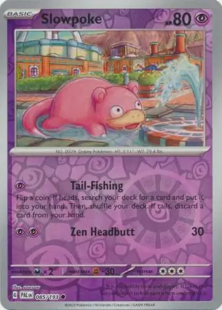 085/193 Slowpoke PAL Common Reverse Holo