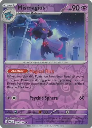 088/193 Mismagius PAL Uncommon Reverse Holo