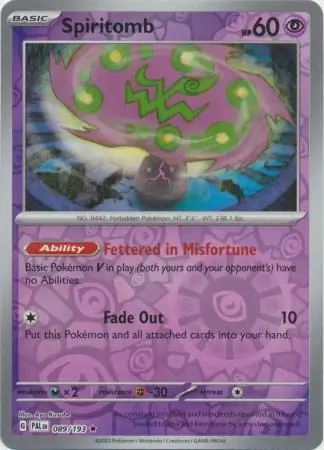 089/193 Spiritomb PAL Rare Reverse Holo