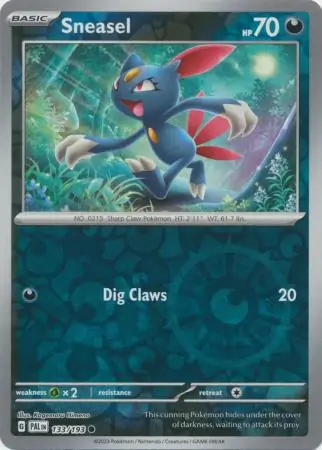 133/193 Sneasel PAL Common Reverse Holo