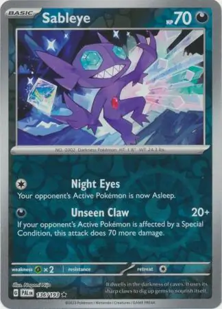 136/193 Sableye PAL Rare Reverse Holo