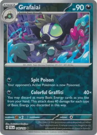Grafaiai Paldea Evolved 146/193 Uncommon Reverse Holo