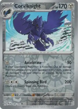 Corviknight Paldea Evolved 148/193 Uncommon Reverse Holo