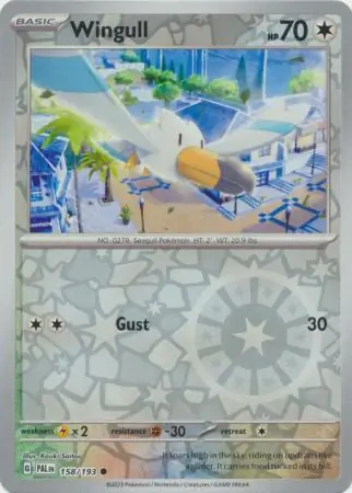 158/193 Wingull PAL Common Reverse Holo