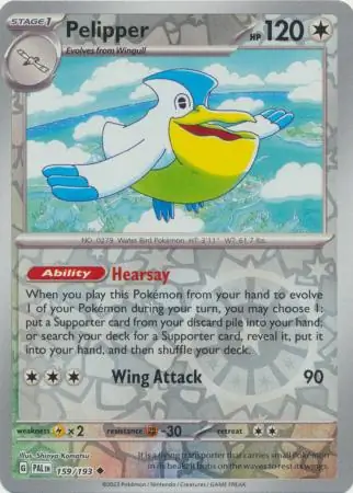 Pelipper Paldea Evolved 159/193 Uncommon Reverse Holo