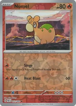 Numel Paldean Fates 011/091 Common Reverse Holo