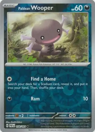 Paldean Wooper Paldean Fates 058/091 Common Reverse Holo