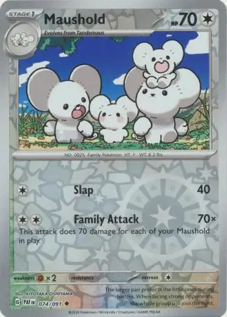 Maushold Paldean Fates 074/091 Uncommon Reverse Holo