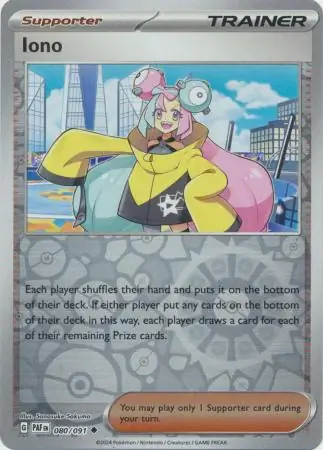 Iono Paldean Fates 080/091 Uncommon Reverse Holo