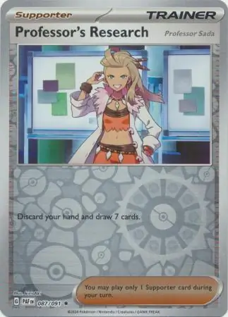 Professor's Research [Professor Sada] Paldean Fates 087/091 Rare Reverse Holo