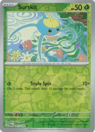 001/182 Surskit PAR Common Reverse Holo