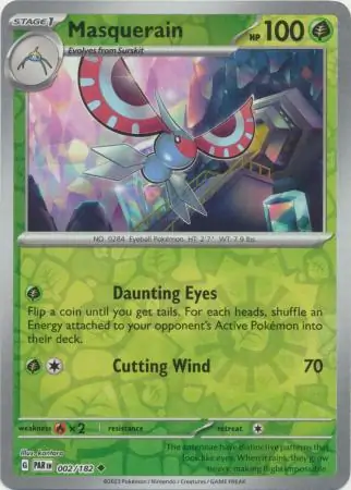 Masquerain Paradox Rift 002/182 Uncommon Reverse Holo